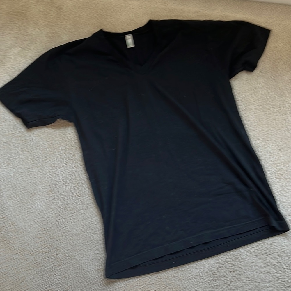 American apparel 100% organic cotton v neck t shirt
